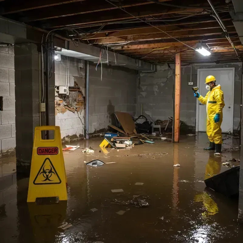 Flooded Basement Electrical Hazard in Northville, MI Property